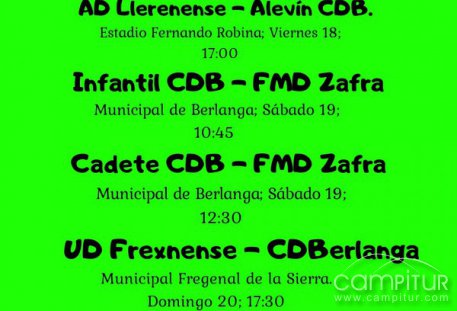 El CD. Berlanga disputa cuatro partidos este fin de semana 