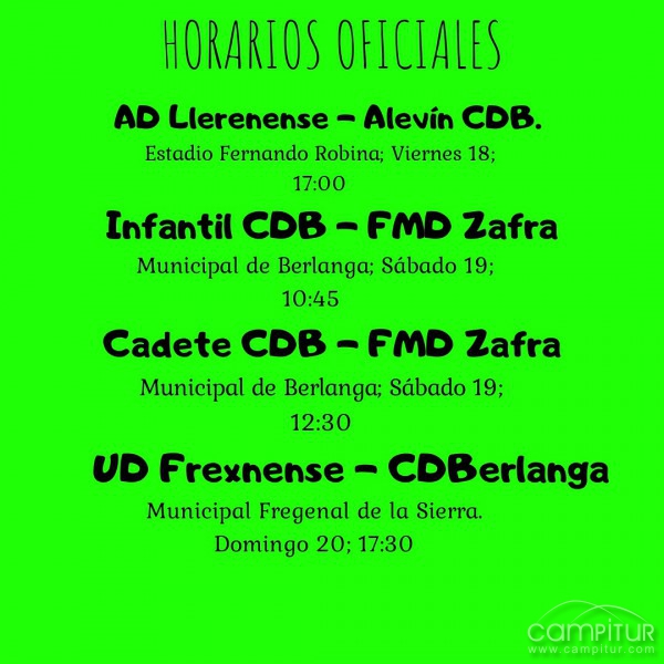 El CD. Berlanga disputa cuatro partidos este fin de semana 