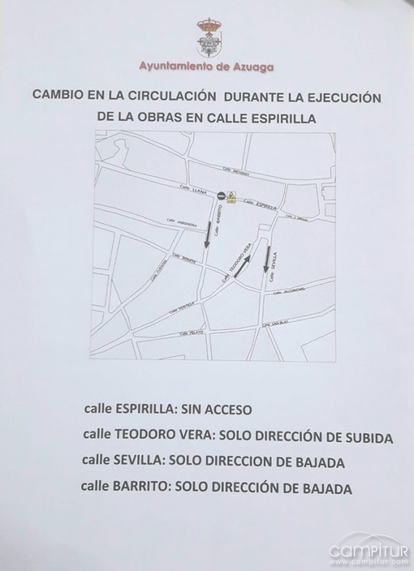 Obras de saneamiento y abastecimientos de agua en Azuaga 