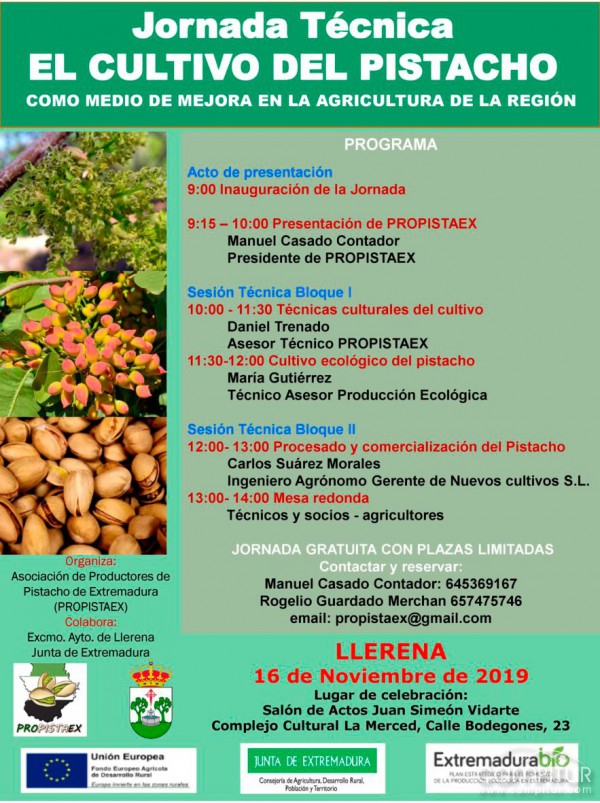 Jornada Técnica sobre el cultivo del pistacho en Llerena 