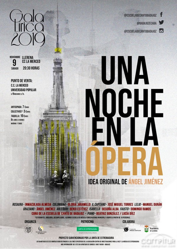 “Una noche en la ópera” llega a Llerena 