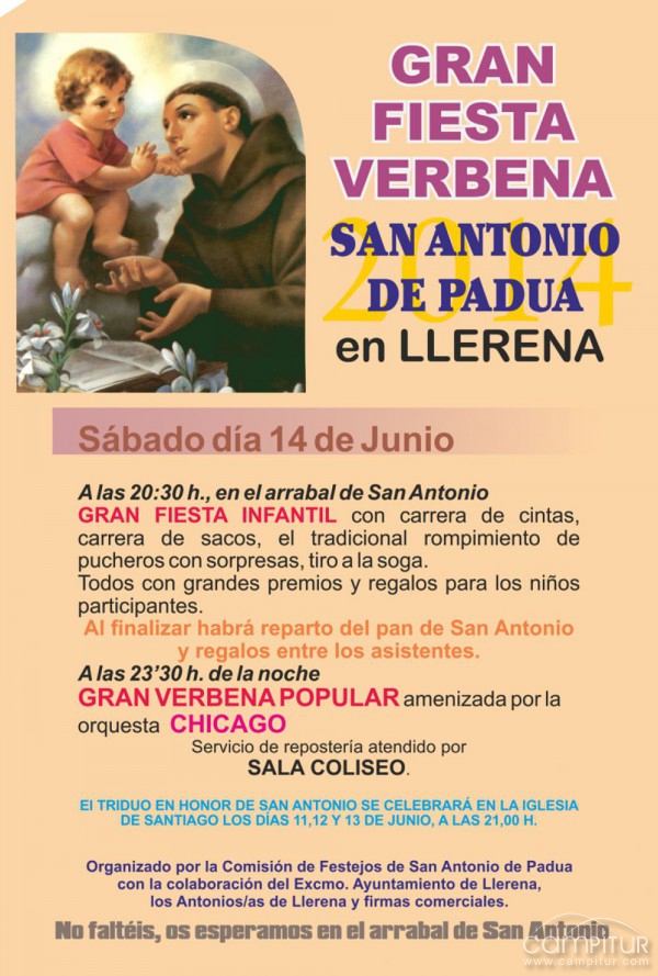 Llerena celebra su tradicional Verbena en honor a San Antonio de Padua 