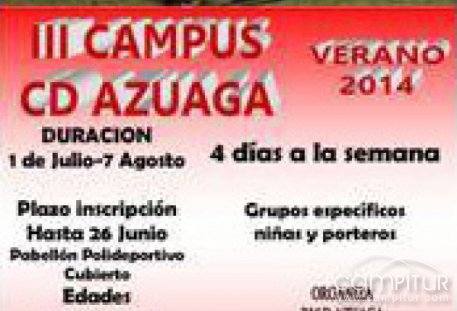 Actividades deportivas para este verano en Azuaga 