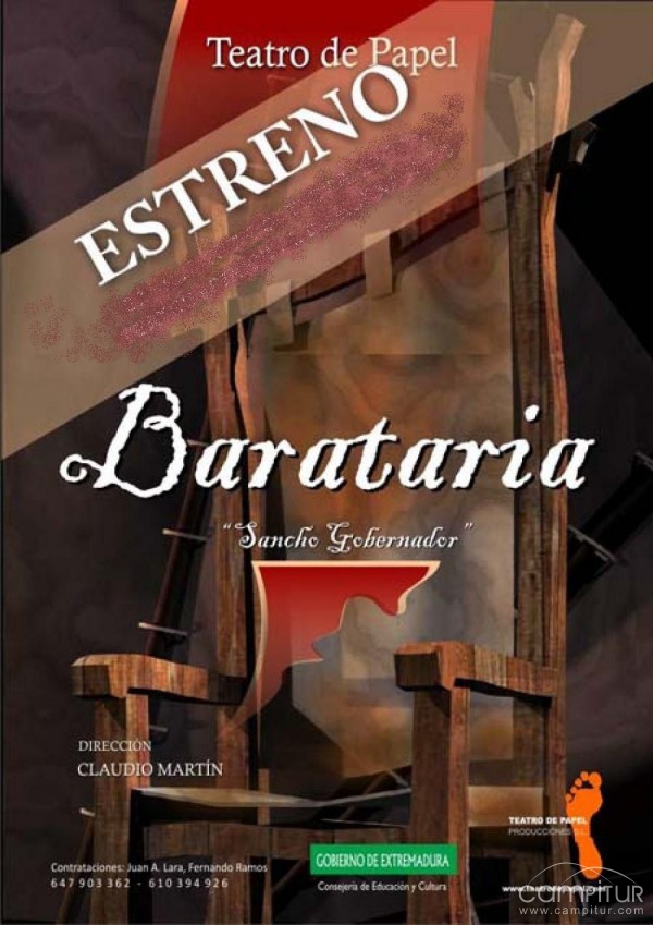 Teatro de Papel pone en escena “Barataria. Sancho Gobernador” en Llerena  