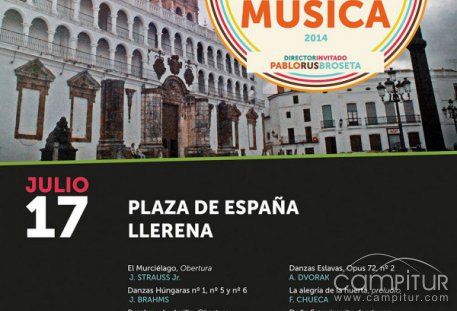 La Orquesta de Extremadura en la Plaza de España de Llerena 