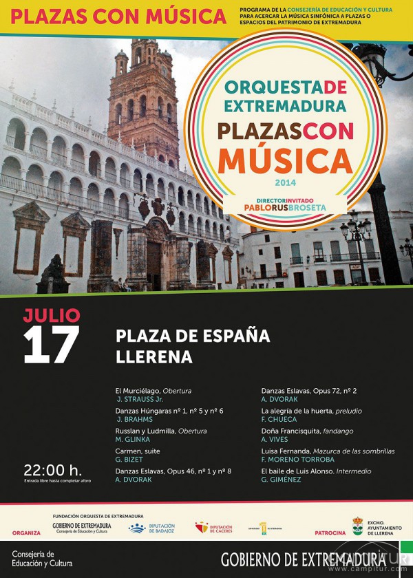 La Orquesta de Extremadura en la Plaza de España de Llerena 