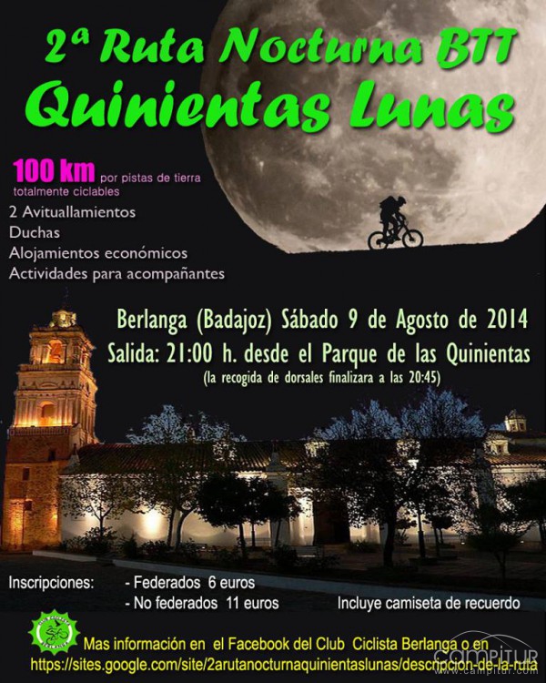 2ª Ruta Nocturna BTT Quinientas Lunas en Berlanga 