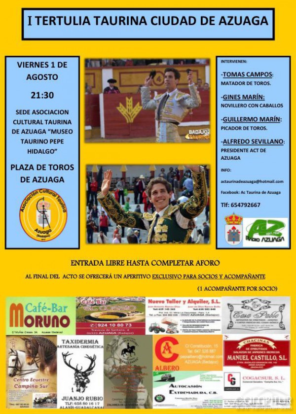 I Tertulia Taurina Ciudad de Azuaga 