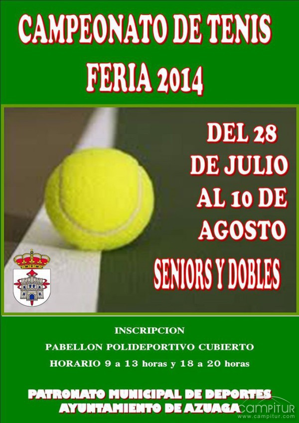 Campeonatos de Tenis y Tenis Mesa Feria 2014 en Azuaga 