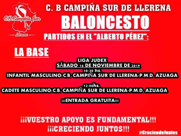 Agenda fin de semana C.B. Campiña Sur de Llerena 