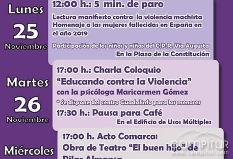 Día Internacional de la Eliminación de la Violencia contra la Mujer en Villaharta 