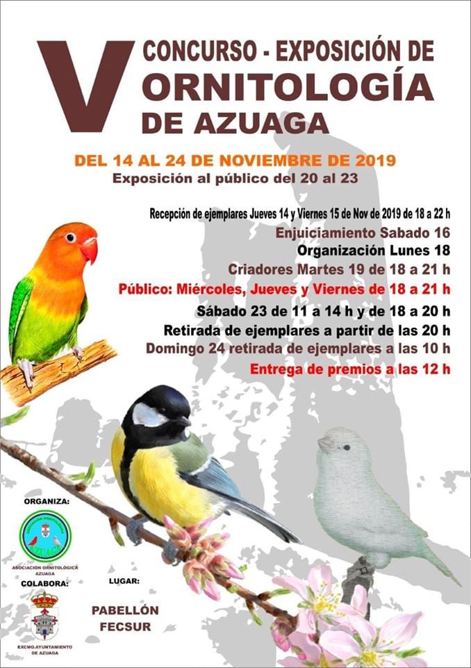 V Concurso – Exposición de Ornitología de Azuaga 