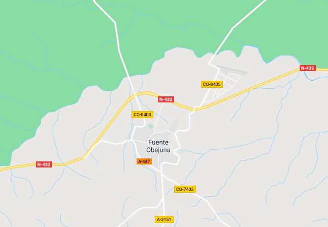 Accidente de tráfico en la N-432, en el término municipal de Fuente Obejuna  