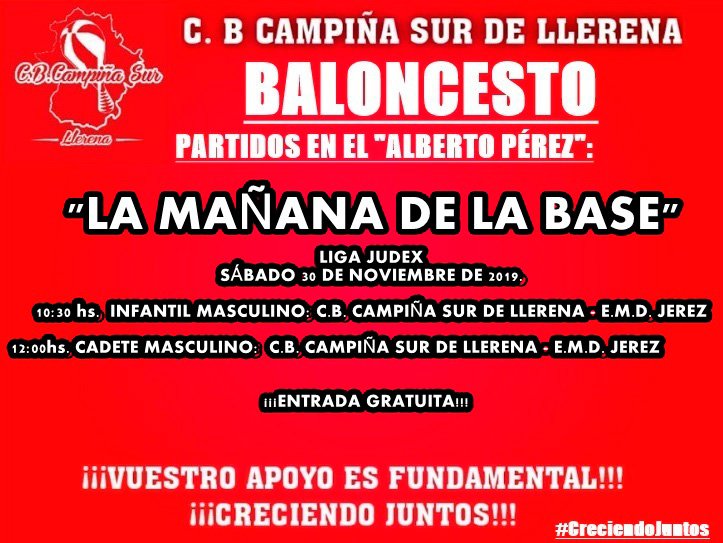 Agenda fin de semana C.B. Campiña Sur de Llerena 