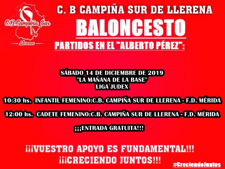 Agenda fin de semana C.B. Campiña Sur de Llerena 