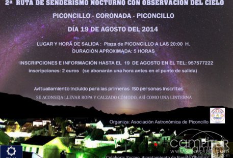 2ª Ruta de Senderismo Nocturno con observación del cielo 