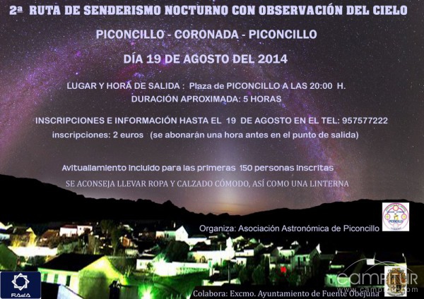 2ª Ruta de Senderismo Nocturno con observación del cielo 