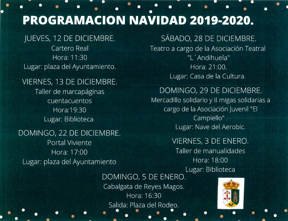 Programación de Navidad de Campillo de Llerena