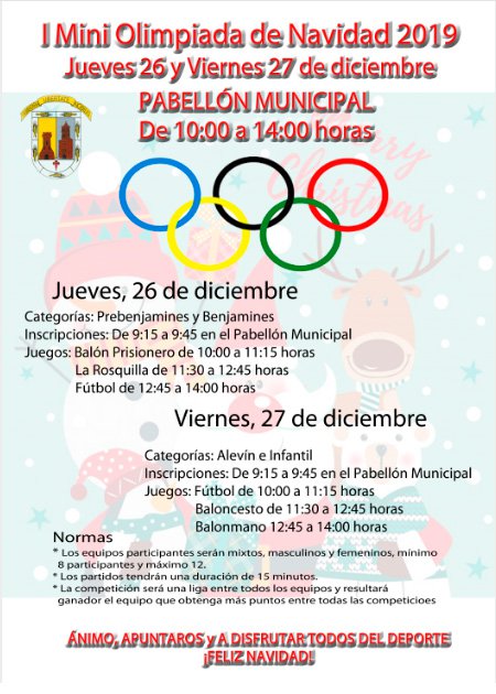 I Mini Olimpiada de Navidad 2019 en Granja de Torrehermosa 