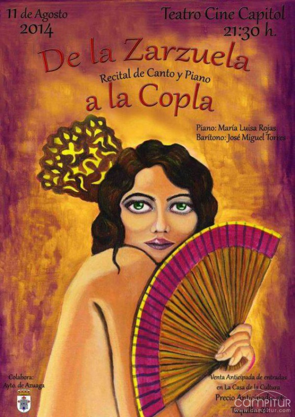 “De la Zarzuela a la Copla”, recital de piano y canto en Azuaga 