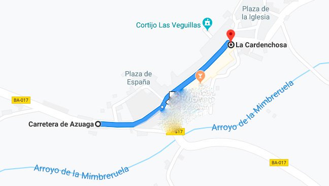 Accidente de tráfico en el término municipal de Azuaga 