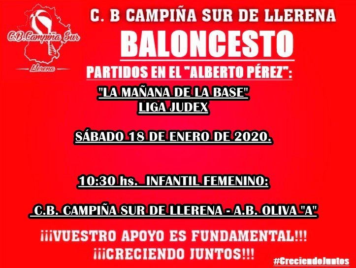 Agenda fin de semana C.B. Campiña Sur de Llerena 