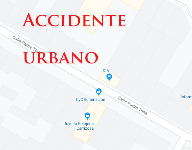 Accidente urbano en Azuaga 