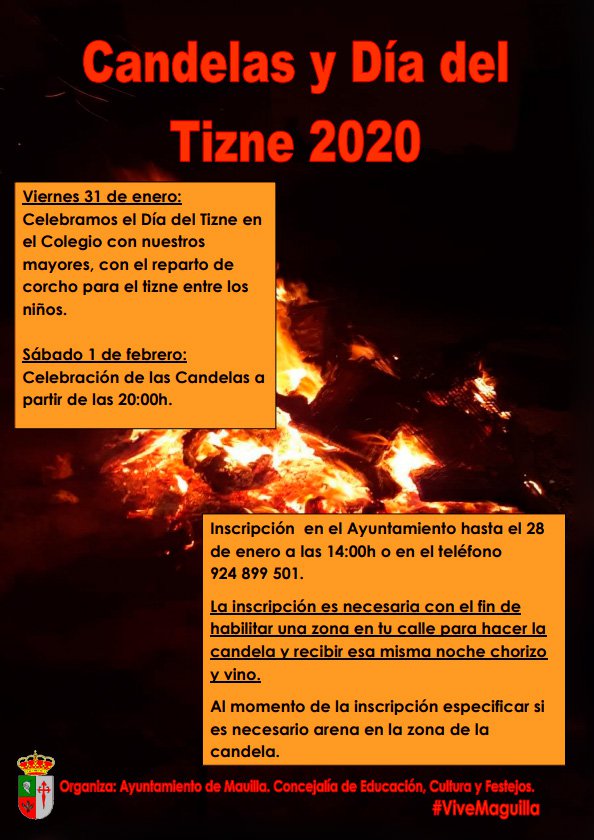 Candelas y Día del Tizne 2020 en Maguilla 