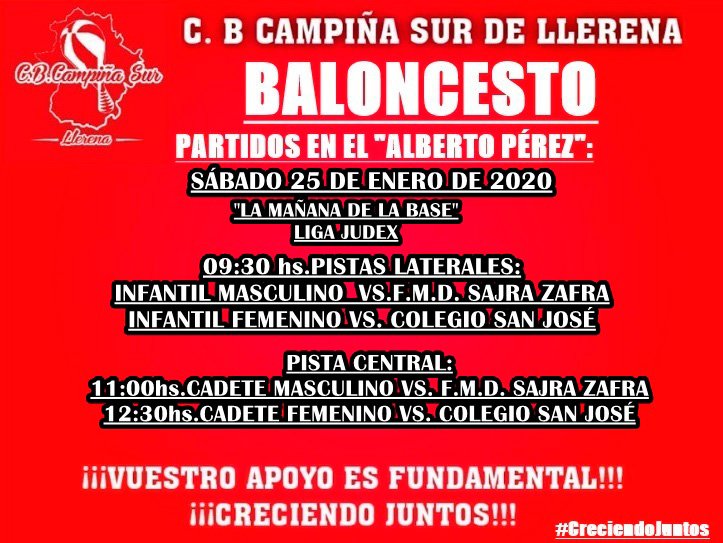 Agenda Fin de Semana C.B. Campiña Sur de Llerena 