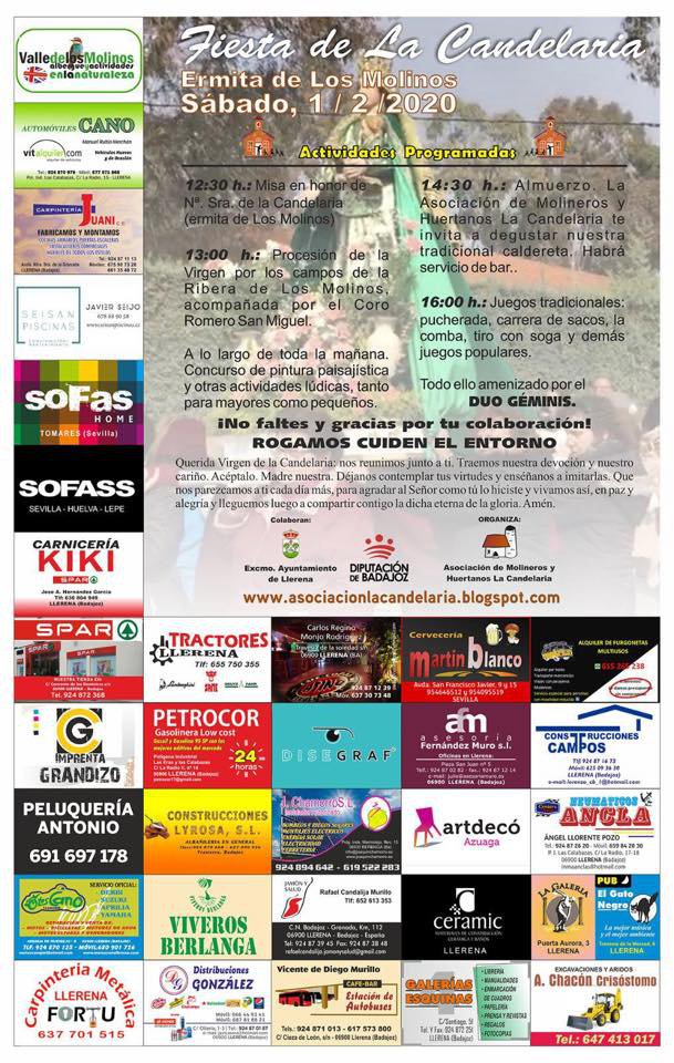 Fiesta de la Candelaria 2020 en Llerena 