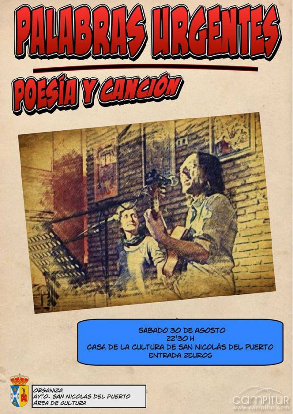 Concierto “Palabras Urgentes. Poesía y Música” en San Nicolás del Puerto 
