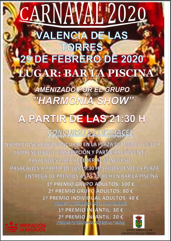 Carnaval 2020 en Valencia de las Torres 