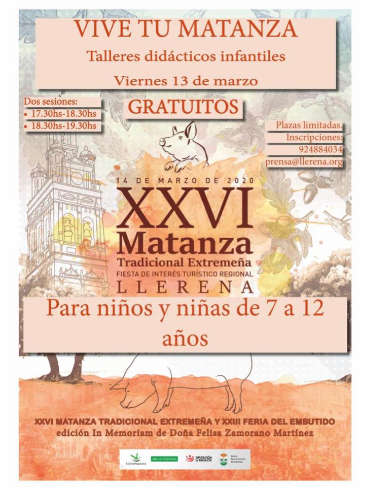Talleres didácticos infantiles “Vive tu matanza” en Llerena 