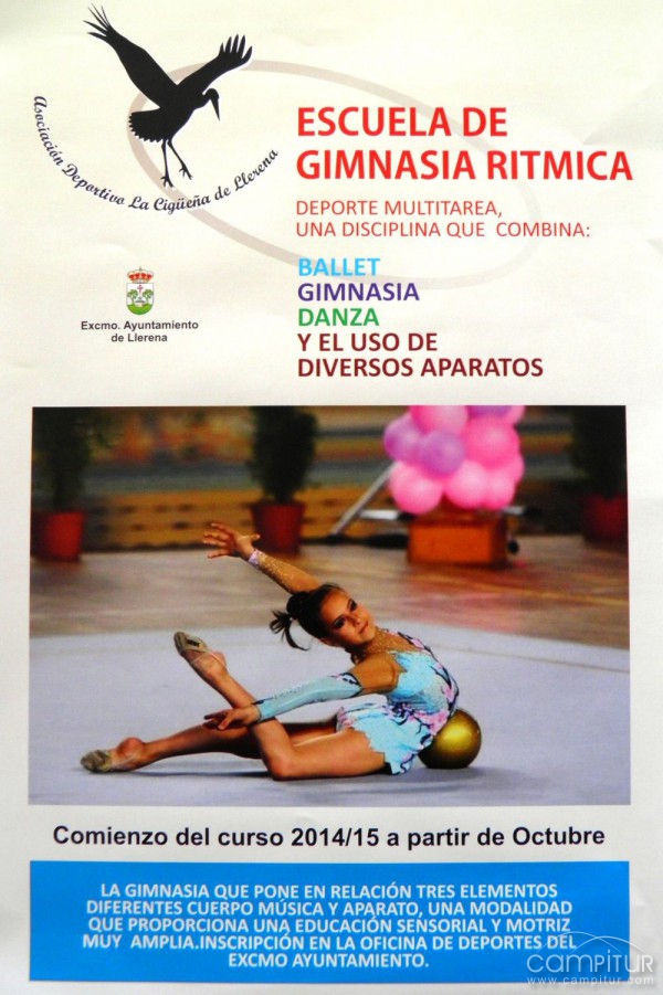 Abierto el plazo de matriculación para el Curso 2014/2015 de Gimnasia Rítmica en Llerena 