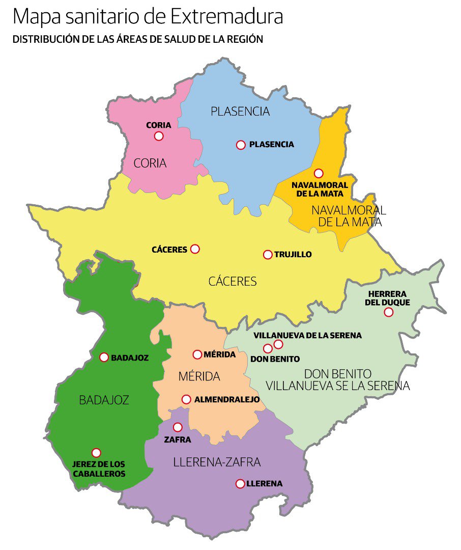 Las mejores áreas de salud para la transición:Badajoz y Llerena-Zafra