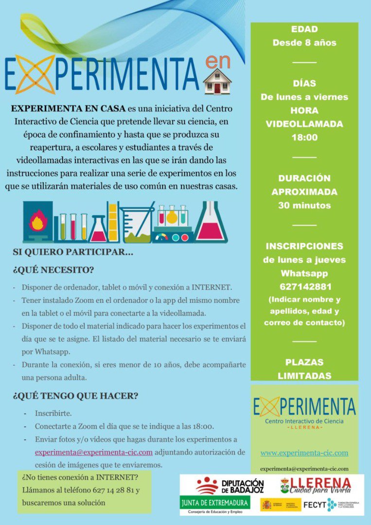 “Experimenta en casa” en Llerena 
