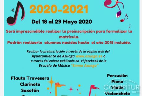 Abierto plazo de preinscripción para la Escuela de Música de Azuaga 