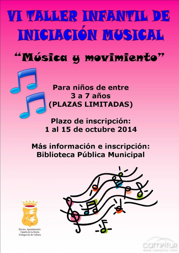 VI Taller Infantil de Iniciación Musical “Música y Movimiento” en Cazalla 