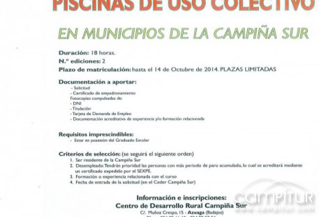 Curso “Responsable de Mantenimiento de Piscinas de Uso Colectivo”