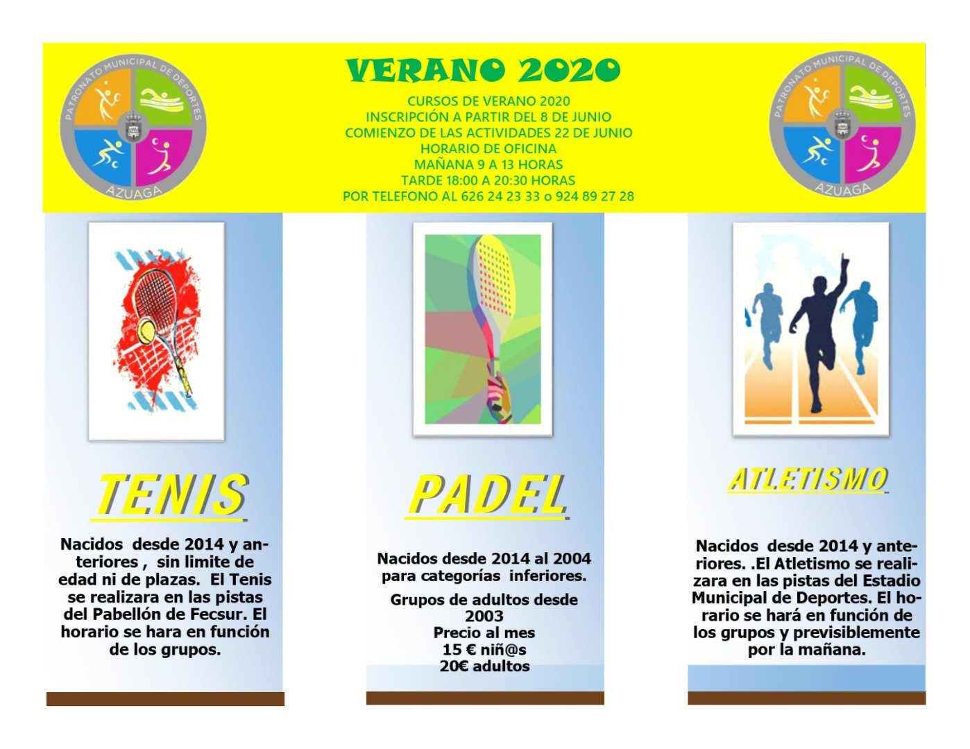 Escuelas Deportivas de Verano 2020 en Azuaga 