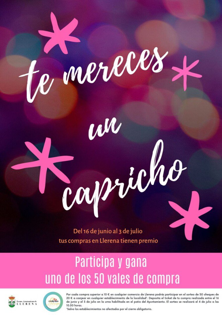 El Ayuntamiento de Llerena organiza “Te mereces un capricho” 