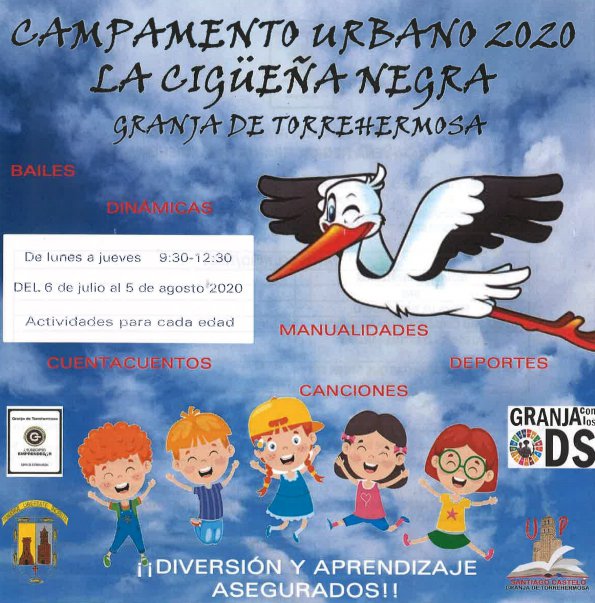 Campamento Urbano La Cigüeña Negra 2020 en Granja de Torrehermosa 