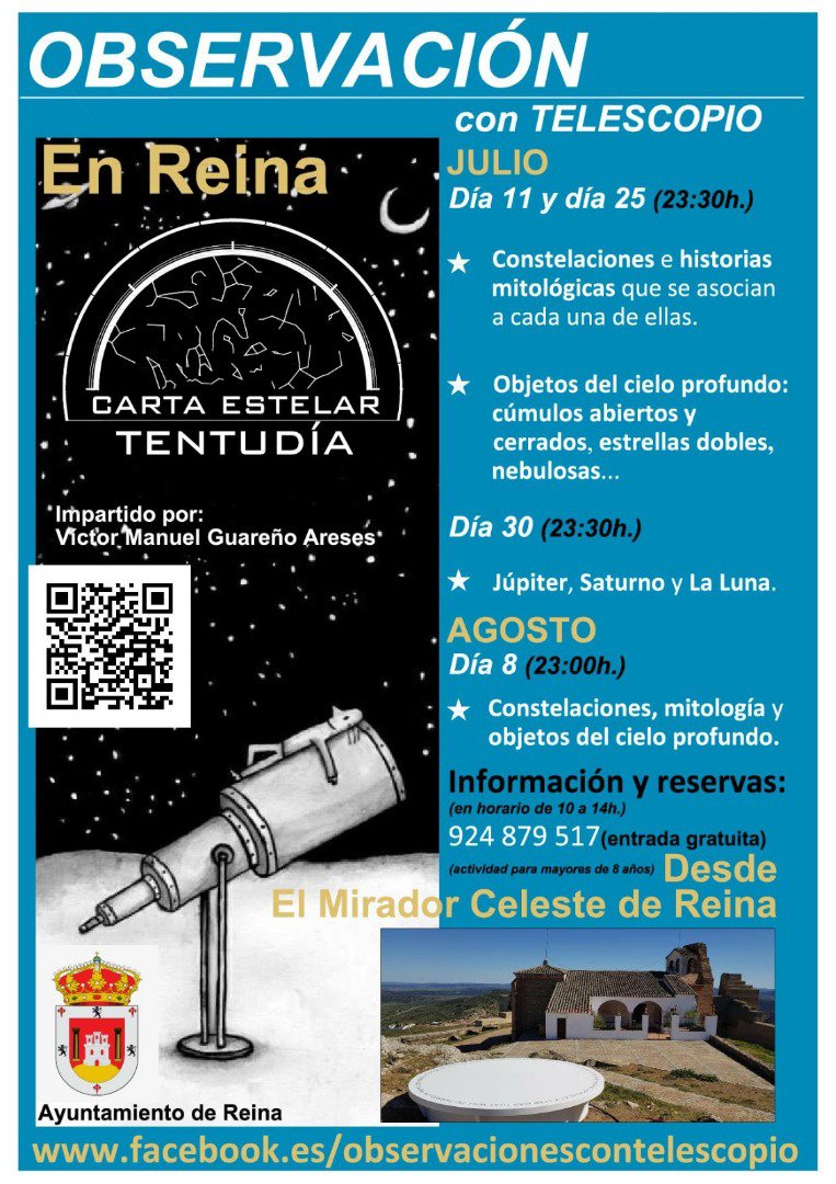 Observación con telescopio en Reina 