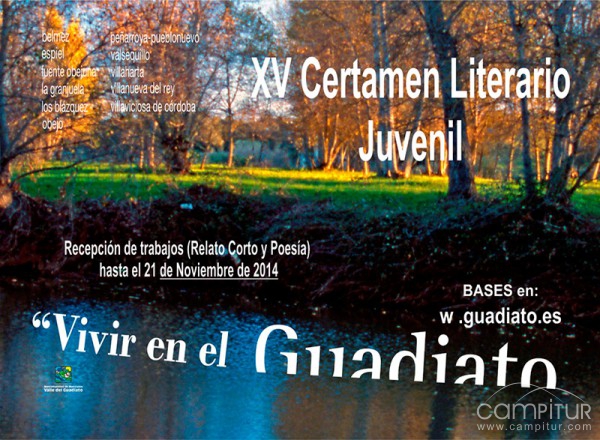 Convocado el XV Certamen Literario Juvenil “Vivir en el Guadiato” 