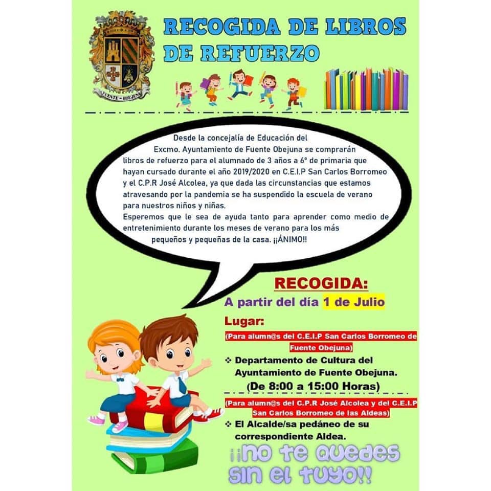 Libros de refuerzos en Fuente Obejuna