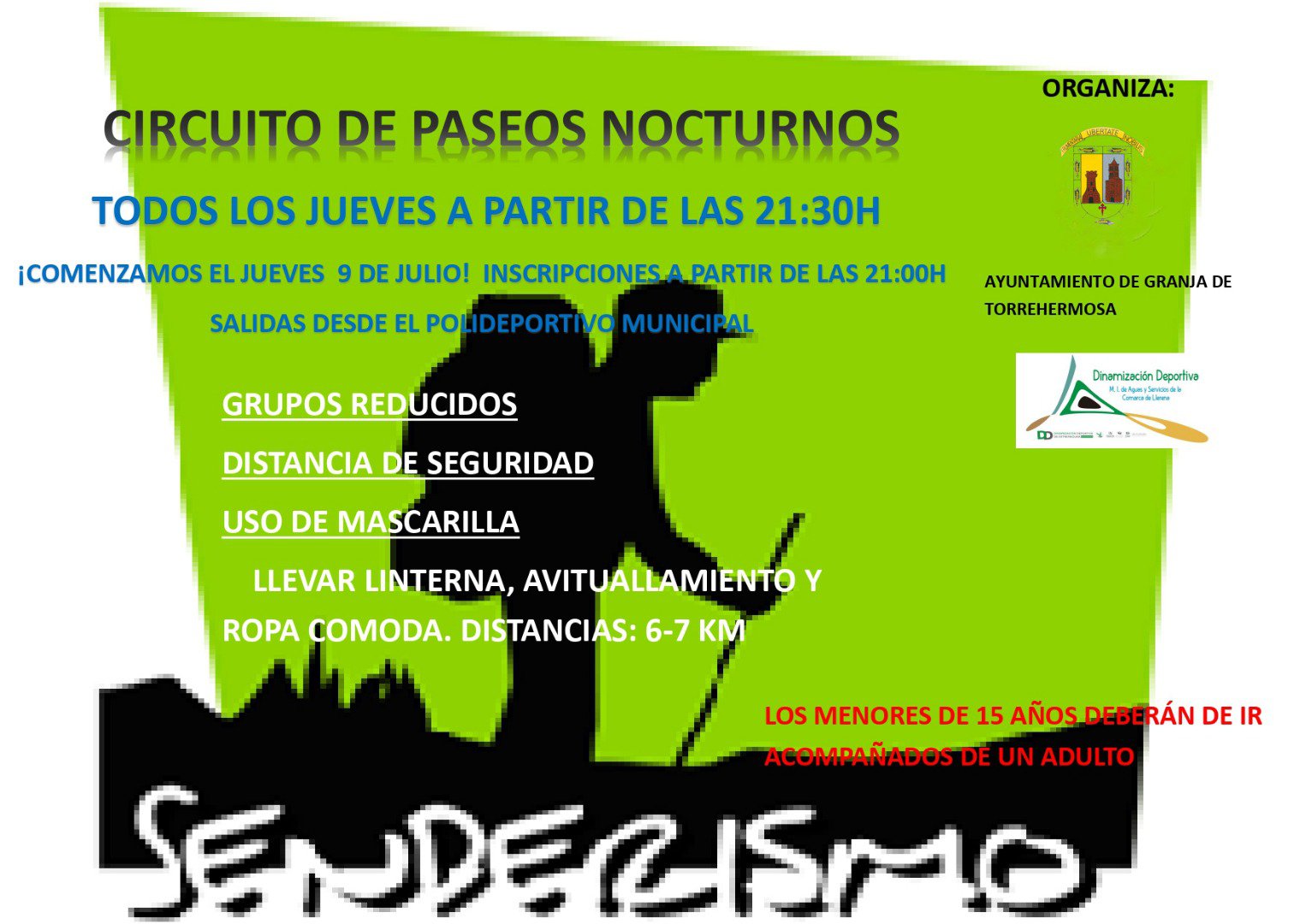 Circuitos de paseos nocturnos en Granja 
