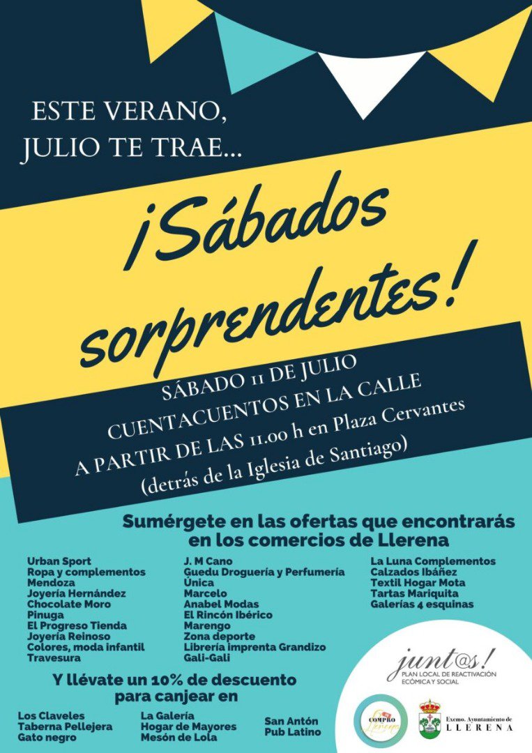 Cuentacuentos para el segundo Sábado Sorprendente en Llerena 