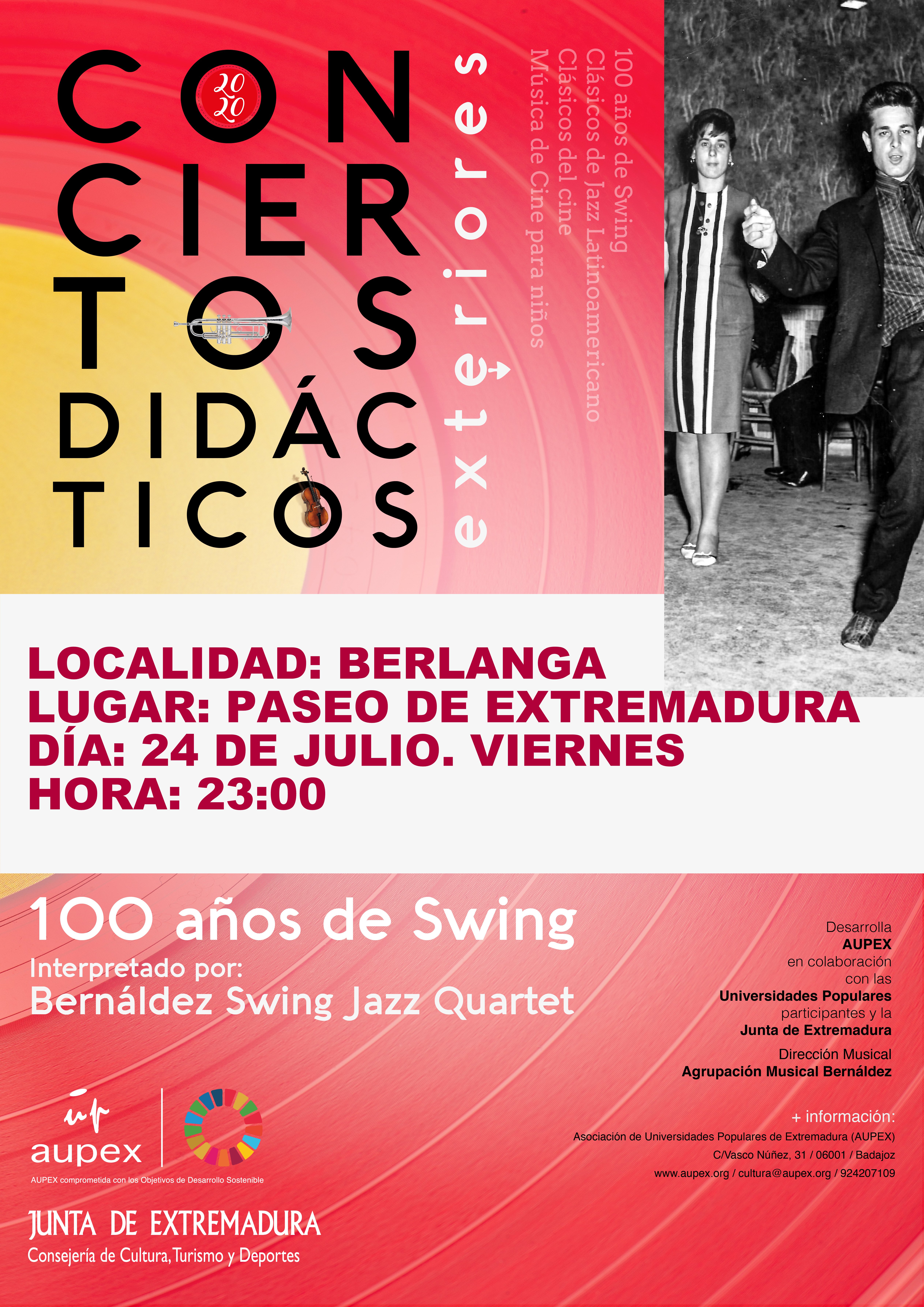 Concierto “Bernáldez Swing Quartet” en Berlanga 