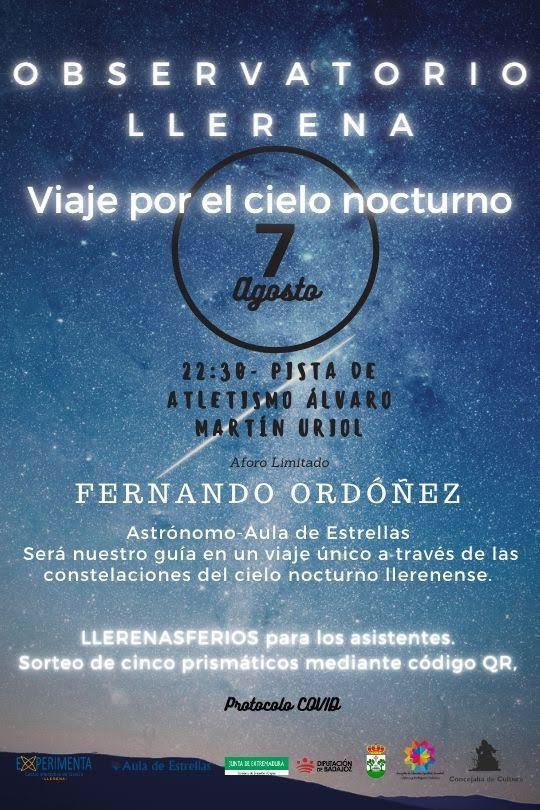 Viaje por el cielo nocturno de Llerena 