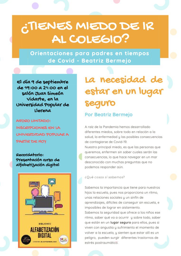 ¿Tienes miedo de ir al colegio?